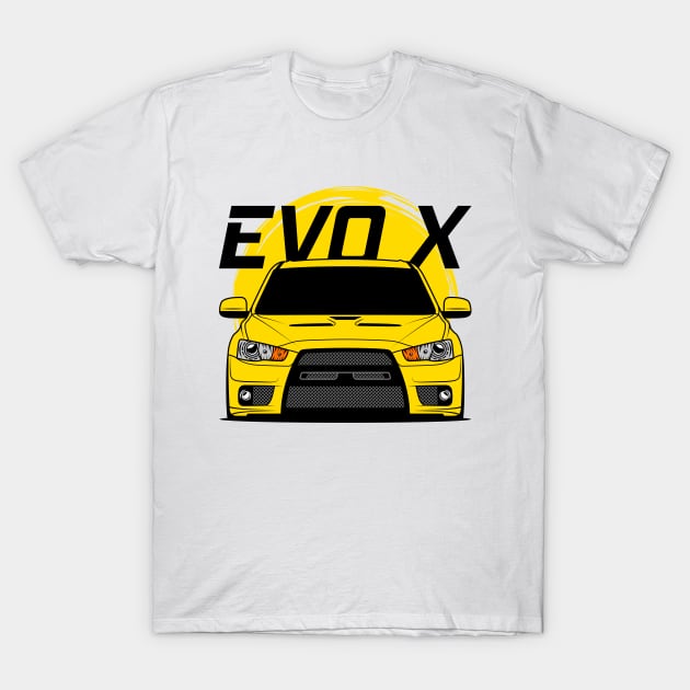Yellow EVO X T-Shirt by GoldenTuners